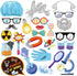 25Pcs Scientist Photo Booth Props with Stick, Mad Scientist Photo Booth Props Science Birthday Party Decorations Scientist Selfie Props Laboratory...