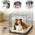 2 Pack Dog Water Bowl Crate No Spill Kennel Hanging Cage Food Bowls for Puppy Cat Bunny Stainless Steel Metal Mountable Small&Medium Feeding Dish ...