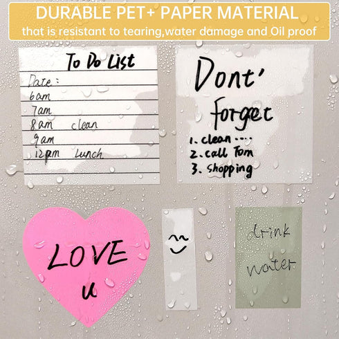 Transparent Sticky Notes with Marker, 3x3 inch Clear Sticky Note Pads, 7 Pack Translucent Sticky Note See Through School Office Supplies for Book ...