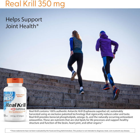Doctor's Best Real Krill, 350mg 60-Count...