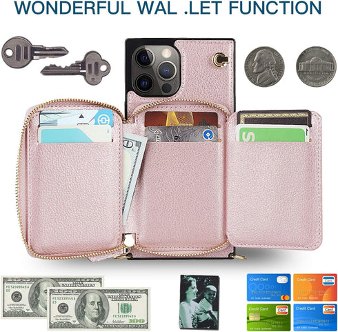 Asuwish Phone Case for iPhone 12 Pro Max Wallet Cover with Screen Protector and Zipper Card Holder Slot Stand Leather Cell Flip iPhone12promax 5G ...