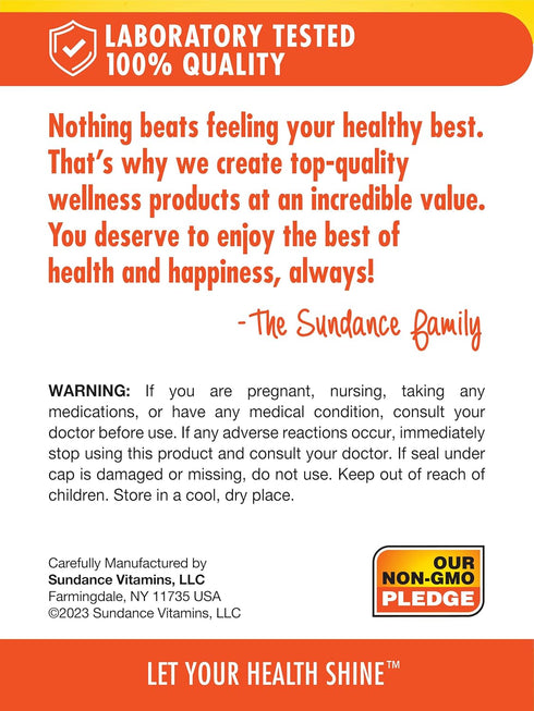 Sundance Vitamin B-Complex 100% Daily Value | 100 Tablets | Vegetarian, Non-GMO, and Gluten Free Supplement...