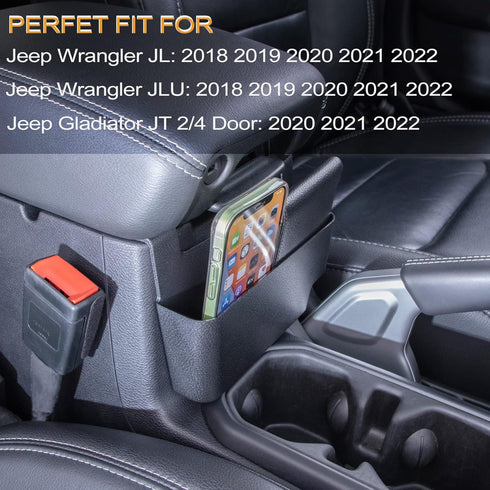 Center Console Hanging Box Compatible with JEEP Wrangler JL/JLU 2018-2023 2024 2025 and JEEP Gladiator JT Truck 2020-2024 2025 Organizer Tray Armr...