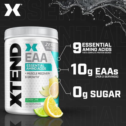 XTEND EAA + BCAA Powder | Muscle Recovery & Lean Muscle Growth | 9 Essential Amino Acids for Intra Workout or Post Workout Recovery | 10g EAAs Per...