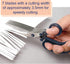 Sunstar Stationery S3711455 7-Blade Shredder Scissors, 7.9 inches (200 mm), Black...