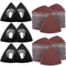 136Pcs Oscillating Tool Sanding Pad Kit, Contains 6Pcs Triangle Sanding Pads and 130Pcs Multitool Sandpaper, 60 80 100 120 240 Grits Oscillating M...