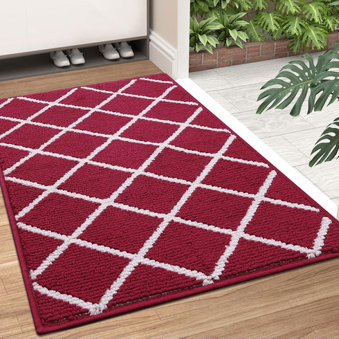 Finchitty Indoor Door Mat, Non-Slip Absorbent Resist Dirt Entrance Mat, Washable Mats for Entryway, Low-Profile Inside Floor Doormat, 30" x 17", B...