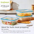 Snapware Total Solution 3-Pack (8.5-Cup) Plastic Food Storage Containers Set, Leakproof & Airtight Locking Lids Rectangular Tupperware, Non-Toxic ...