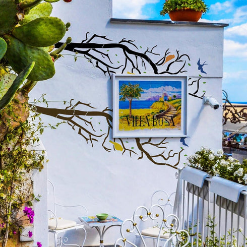 FINGERINSPIRE 4PCS Tree of Life Painting Stencil 11.8x11.8 inch Reusable Tree Branches Drawing Template Layered Large Life Tree Stencil Decorative...