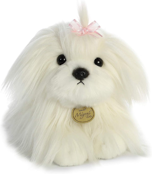 Aurora® Adorable Miyoni® Tots Maltese Puppy Stuffed Animal - Lifelike Detail - Cherished Companionship - White 11 Inches...