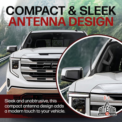 AntennaMastsRus Short Rubber Antenna for GMC Sierra 1500 (2006-2026) - German Engineered with Internal Copper Coil for Enhanced Signal Reception -...