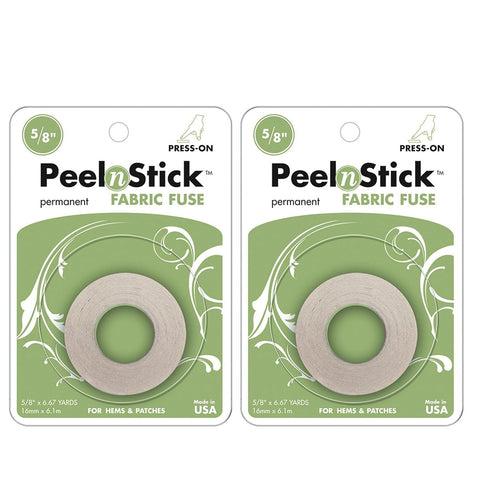 PeelnStick 3346 Fabric Fuse Adhesive Tape 5/8" x 20 ft roll (2-Pack) Instant Hem Sticky Double Sided Fabric Tape...