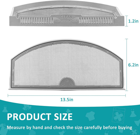 Dryer Lint Screen Replacement WE03X23881 Compatible for G-E Hot-point Lint Trap-Upgraded Stainless Steel Dryer Filter Lint Screen by Sikawai