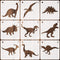 9 Pieces Dinosaurs Stencils Plastic Drawing Stencils Reusable Hollow Out Painting Stencils for DIY Craft...