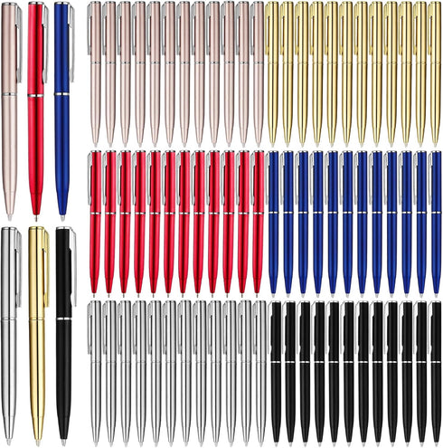 Teling 72 Pcs Small Ballpoint Pen Mini Pens Bulk 4 Inch Short Small Pens Tiny Pen Ink Ballpoint Pens for Notebook Pockets Signature Notepads Schoo...