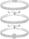 YADOCA Tennis Bracelets For Women - Silver Plated Bracelet Stack Cubic Zirconia CZ Diamond Adjustable Stackable Bracelets Set For Prom Wedding Jew...