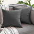 Outdoor Waterproof Throw Pillow Covers 18x18 Set of 2 Decorative DarkGary Patio Furniture Cushion Cases Outside Decor for Couch Garden Bench Porch...