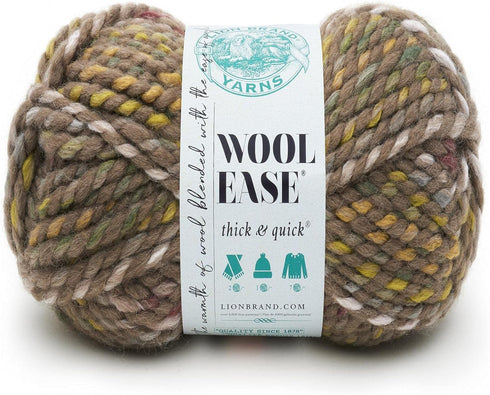 Lion Brand Yarn Wool-Ease Thick & Quick Yarn, Soft and Bulky Yarn for Knitting, Crocheting, and Crafting, 1 Skein, Urban Camo......