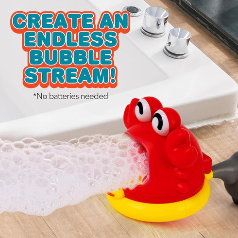 ArtCreativity Crab Bubble Machine Bath Toy - Bath Bubble Machine for Babies with 2 Attachments for Lots of Bubbles - Cute Bath Time Toys for Toddl...