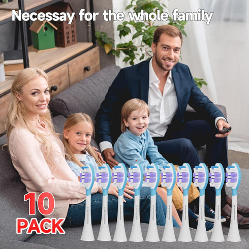 Electric Toothbrush Heads for Philips Sonicare Replacement Heads, 10 Pack Kids Sonicare Toothbrush Replacement Brush Heads Philips Sonicare A3 Sen...