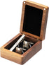 Real Black Walnut Wooden Cufflinks Box,Small Vintage Tie Clip Display Storage Case...