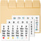 25 Manila Index Card Dividers 4x6 - Index Card Organizer Dividers with Tabs & 108 Stickers for Index Cards 4x6 - Recipe Card Dividers, Note Card O...