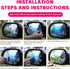4 PCS Car Rearview Mirror Waterproof Film, Rainproof Anti Fog Auto Side Window Protective Sticker for Safe Driving, HD Clear Nano Coating Rear Mir...