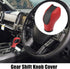 X AUTOHAUX 1set Car Faux Leather Gear Shift Knob Cover for Ford Focus Escape Fusion Fiesta Transit Van Black Red...