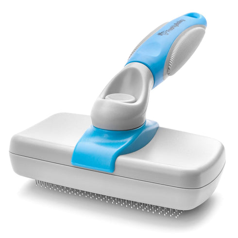 Self Cleaning Slicker Brush For Dogs and Cats - Top Slicker Dog and Cat Brush - Effective, Comfortable, and Super Easy to Clean - Perfect For Groo...