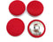 PEPPERLONELY 10PC 25mm Fabric Cloth Covered with Metal Shank Round Buttons, Red...