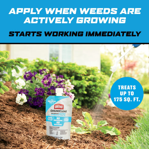 Ortho GroundClear Weed & Grass Killer Super Concentrate1, Refill Pouch, 2 x 5 fl oz Pouches...