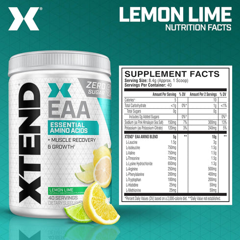 XTEND EAA + BCAA Powder | Muscle Recovery & Lean Muscle Growth | 9 Essential Amino Acids for Intra Workout or Post Workout Recovery | 10g EAAs Per...