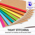 feela 16 Pack Composition Notebooks Bulk, Kraft Cover Lined Blank College Ruled Composition Travel Journals with Rainbow Spines For Women Students...
