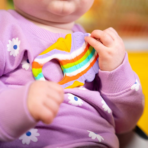 Bright Starts Soothing Soft Serve Silicone Teether, Easy-Grasp Ice Cream Cone, BPA Free, Unisex, 3 Months+...