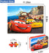 LELEMON Cars 100 Pieces Jigsaw Puzzles for Kids Ages 4-8 Lightning Puzzles in Metal Box, Children Learning Educational Puzzles for Boys and Girls...