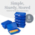 Snap-N-Store Plastic Supply Box (Pack of 8) - Convenient Storage Solution (8.9" x 5.6" x 2.5"), Clear...