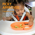 Boon Chow Silicone Plate Set - 3 Unbreakable Divided Toddler Plates - Baby Plates for 6 Months and Up - Baby Led Weaning Supplies - Mint Multicolo...