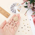 FINGERINSPIRE 240Pcs 4 Colors Mini Metal Buttons 4mm Heart & Star & Round Alloy Buttons Mini Tiny Buttons with Separate Compartment Box Small 2 Ho...