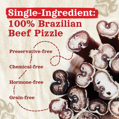 Natural Farm Odor-Free Thick Bully Sticks (6”, 5-pack) ALL-NATURAL Long-Lasting Dog Chews, 100% Beef Pizzle, Grass-Fed, Grain-Free, Protein for Mu...