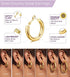 wowshow Gold Hoop Earrings for Women Chunky Hoops 14K Gold Plated Thick Hollow Tube Lightweight Earrings for Mother's Day Birthday Gifts 20/25/30/...