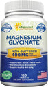 aSquared Nutrition Magnesium Glycinate 400mg - 180 Tablets - Max Strength Magnesium Bisglycinate Supplement -Maximum Bioavailability & Absorption-...