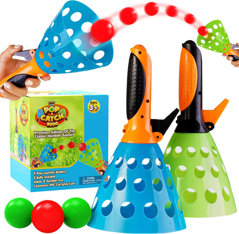 YoYa Toys Pop and Catch Ball Game - Sports & Outdoor Play Toys, Kids Ages 8-12 - Exciting Yard Activities - Perfect for Camping, Beach, Backyard P...