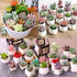 Augshy Artificial Succulents, 16 Pack Fake Succulents Plants Artificial Small Fake Plants Faux Succulents Unpotted for Lotus Landscape Decorative ...