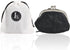 Leatherboss Leather Women's Coin Holder Pouch Purse Double Frame Wallet with Zipper Pocket, Black...