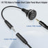 QIANRENON TRS 3.5mm Stereo Threaded Fixing Round Connector 1/8 TRS Male to Female Short Cable Panel Mount Headphone Adapter for Microphones Headph...