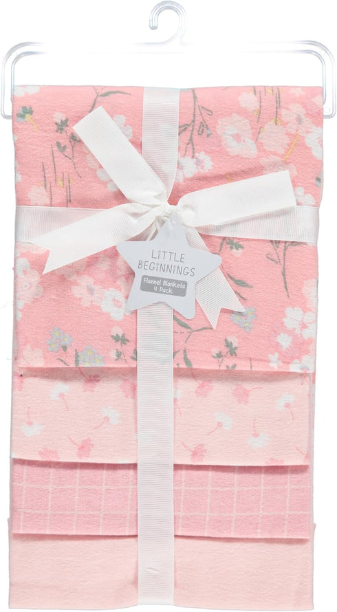 Cudlie 4 Pack Receiving Blankets: Ultra-Soft Essentials for Baby Boys and Girls, Swaddling, Cuddling and Nursing. Multipack for Infants, Newborns ...