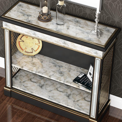 Livelynine Pacific Blue Marble Contact Paper Self Adhesive Wallpaper for Kitchen Marble Countertop Peel and Stick Waterproof Table Top Cover Desk ...