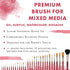 Princeton Velvetouch Paintbrush, Size 3, Scarlet...
