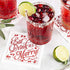 Five Star Napkins Eat Drink & Be Merry Christmas Cocktail Napkins - White Linen - 4.5" x 4.5" - Single Use - Party, Events, Holiday (50 x)...
