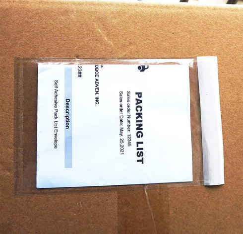 Premium 4.7''x7.5'' Packing List Envelope, Tailored Size for 4x6'' Shipping Labels,Self Adhesive Shipping Label Pouch/Sleeve (50 pack)...